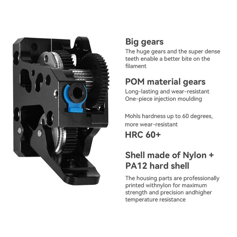 HGX LITE Dual Gear Hard Steel  - огляд і ціна Direct Drive Dual Gear Extruder High Speed