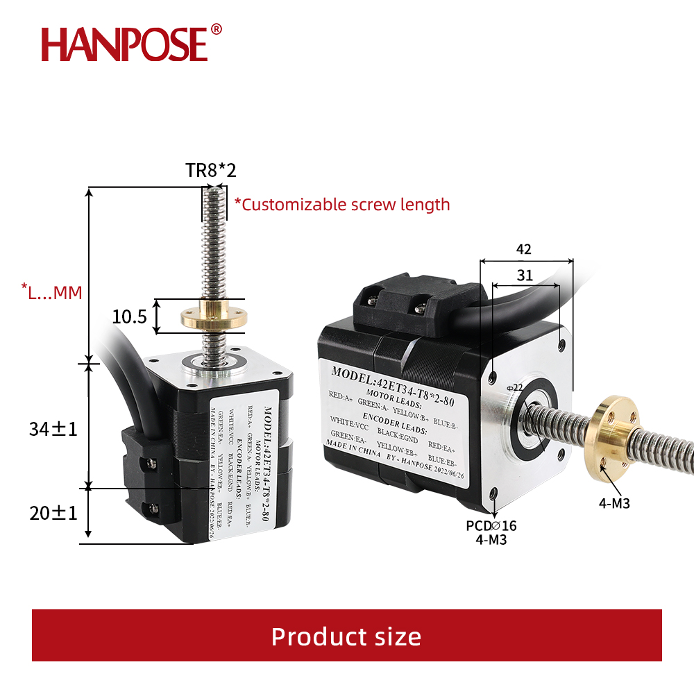 NEMA17 Closed loop screw motor - огляд і ціна Closed Loop Stepper Motor Nema 17