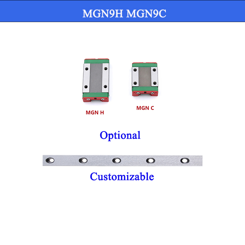 1pc 9mm Linear Guide MGN9 MGN9 - огляд і ціна Linear Rail Mgn12H Set