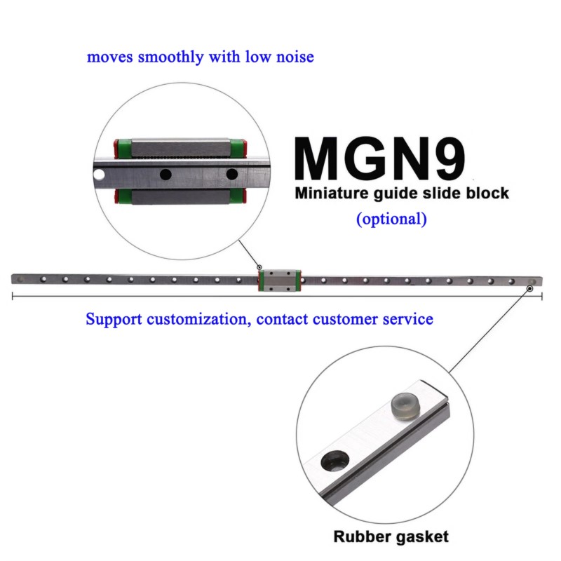 1pc 9mm Linear Guide MGN9 MGN9 - огляд і ціна Linear Rail Mgn12H Set